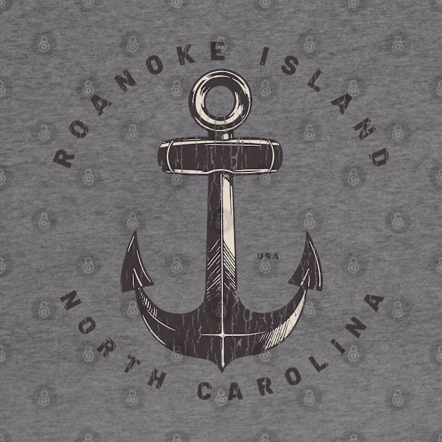 Roanoke Island, NC Summertime Vacationing Big Anchor by Contentarama